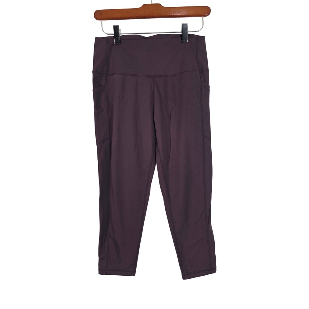 Zyia Active Athletic Legging Capri 12 Womens Purple Pull On Skinny Leg‎ Yoga Gym